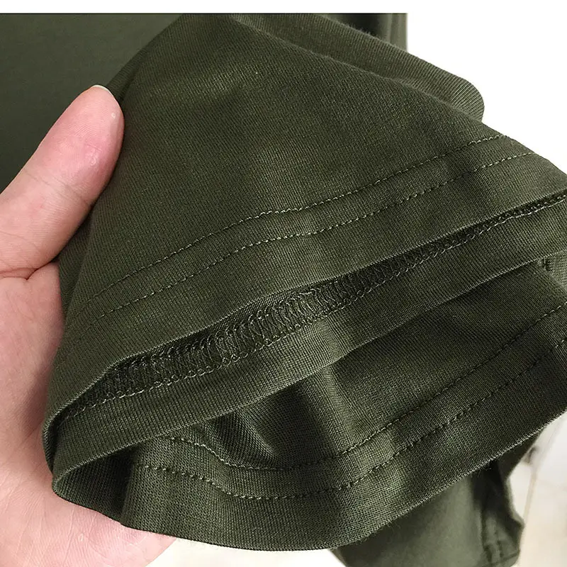 Olive Green V Neck Loose Fit T-Shirt Large — feature 17
