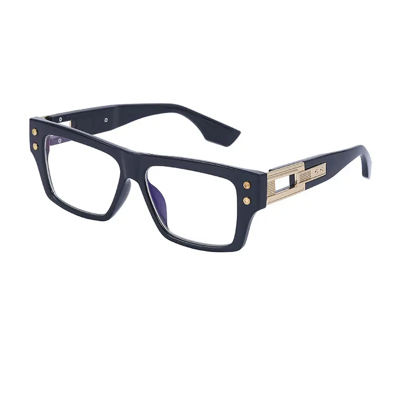 Men European Square Frame Sunglasses with Dark Tint
