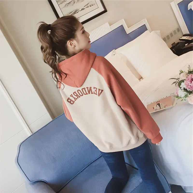 2022 Korean Style Velvet Hooded Sweatshirt Women - Image 4