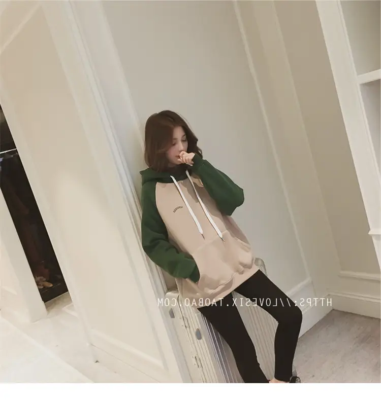 2022 Korean Style Velvet Hooded Sweatshirt Women — feature 11