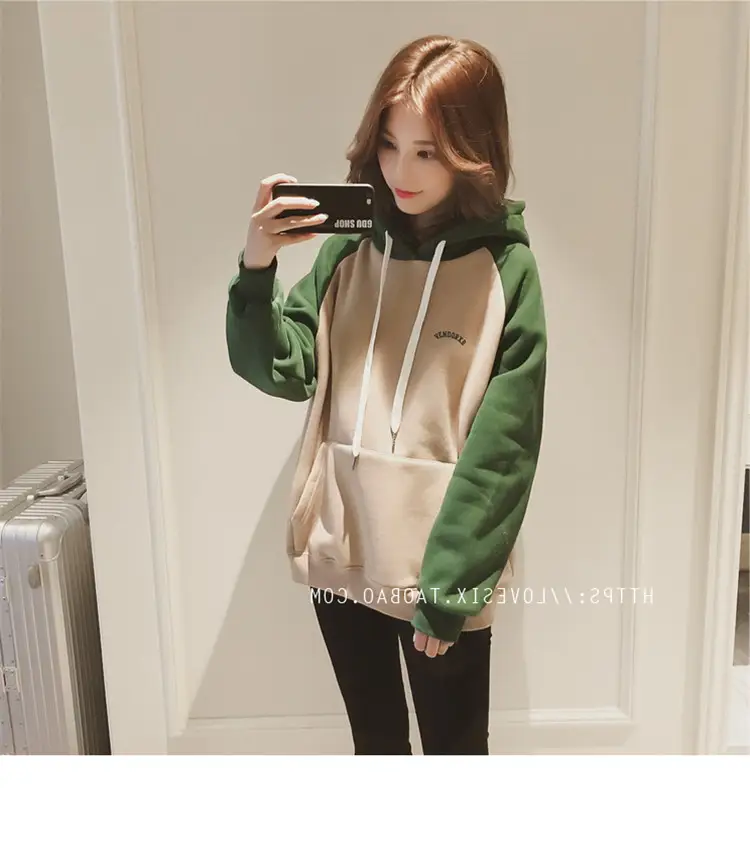 2022 Korean Style Velvet Hooded Sweatshirt Women — feature 12