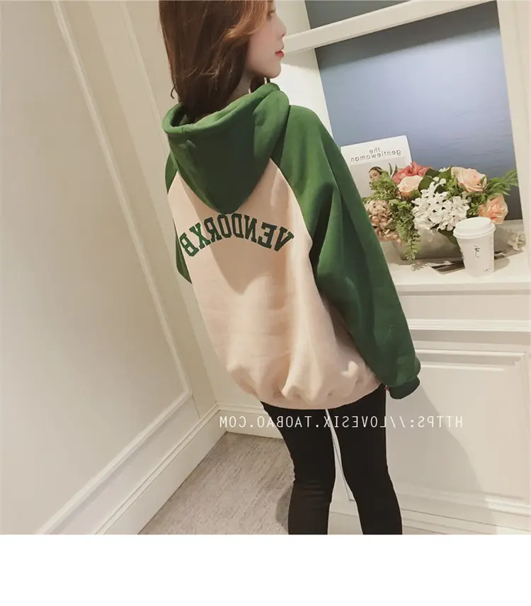 2022 Korean Style Velvet Hooded Sweatshirt Women — feature 15