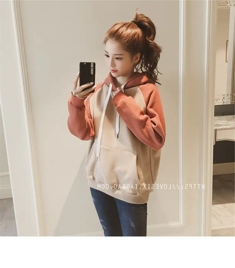 2022 Korean Style Velvet Hooded Sweatshirt Women — feature 20
