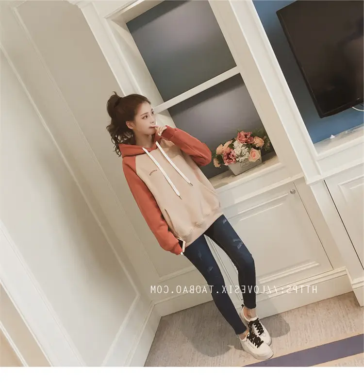 2022 Korean Style Velvet Hooded Sweatshirt Women — feature 21