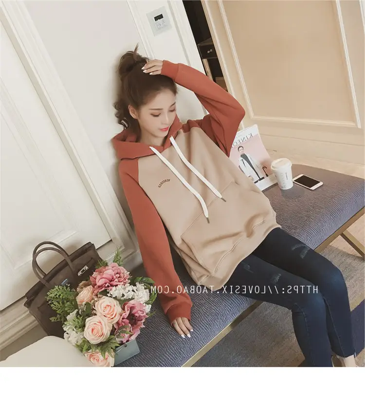 2022 Korean Style Velvet Hooded Sweatshirt Women — feature 26