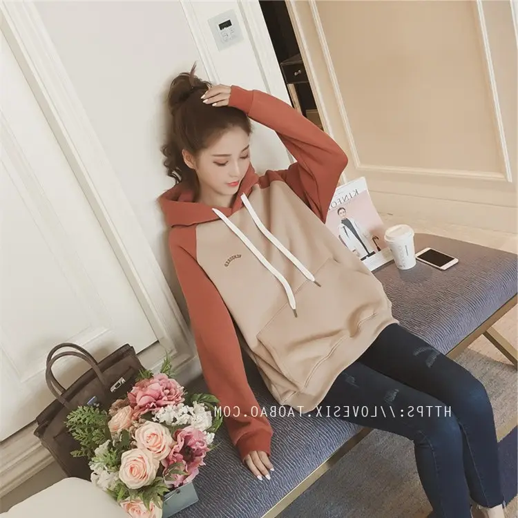 2022 Korean Style Velvet Hooded Sweatshirt Women — feature 4