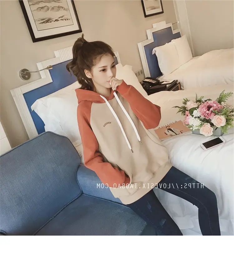 2022 Korean Style Velvet Hooded Sweatshirt Women — feature 9