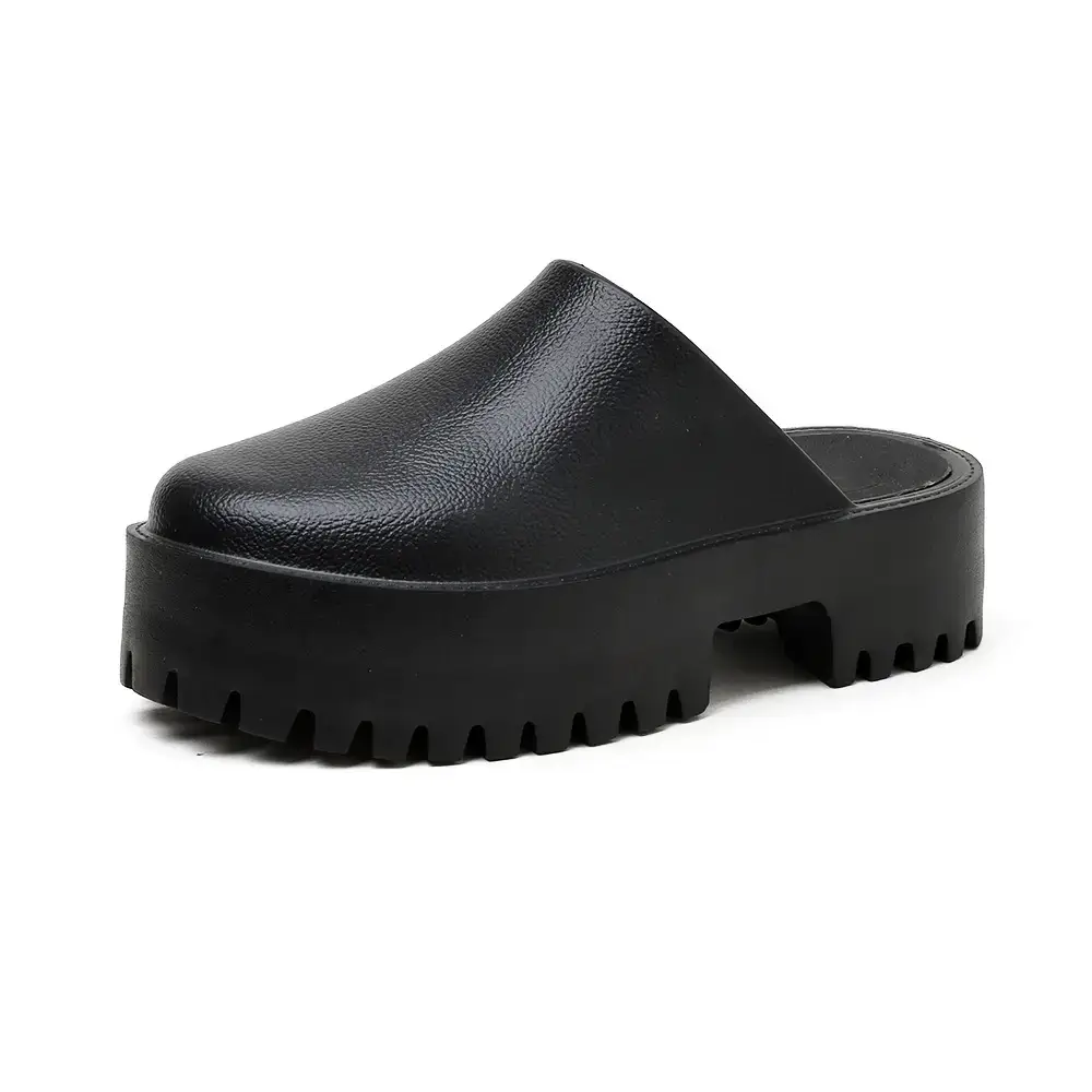 Women's Green Thick Platform Slippers 2023
