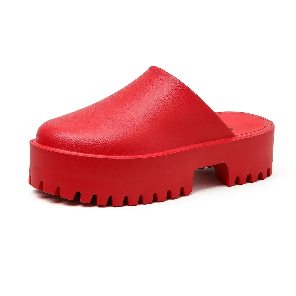 Women's Green Thick Platform Slippers 2023