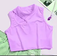 Off-Shoulder High-Elastic Vest Fitness Bottoming Crew Neck Shirt - Image 6