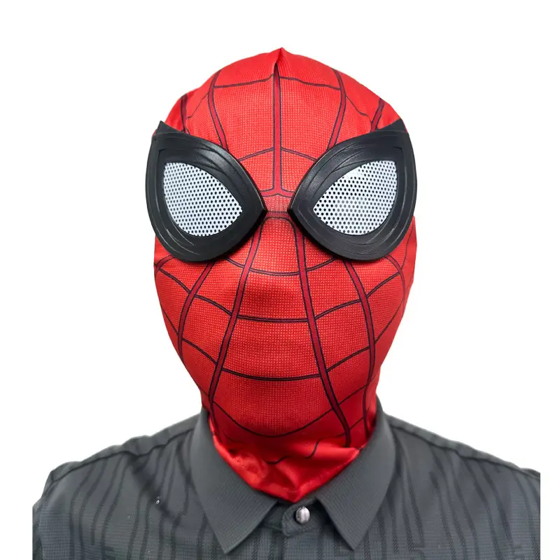 Spider-Man Mesh Headmask Red Mask Cosplay Hat - Image 3