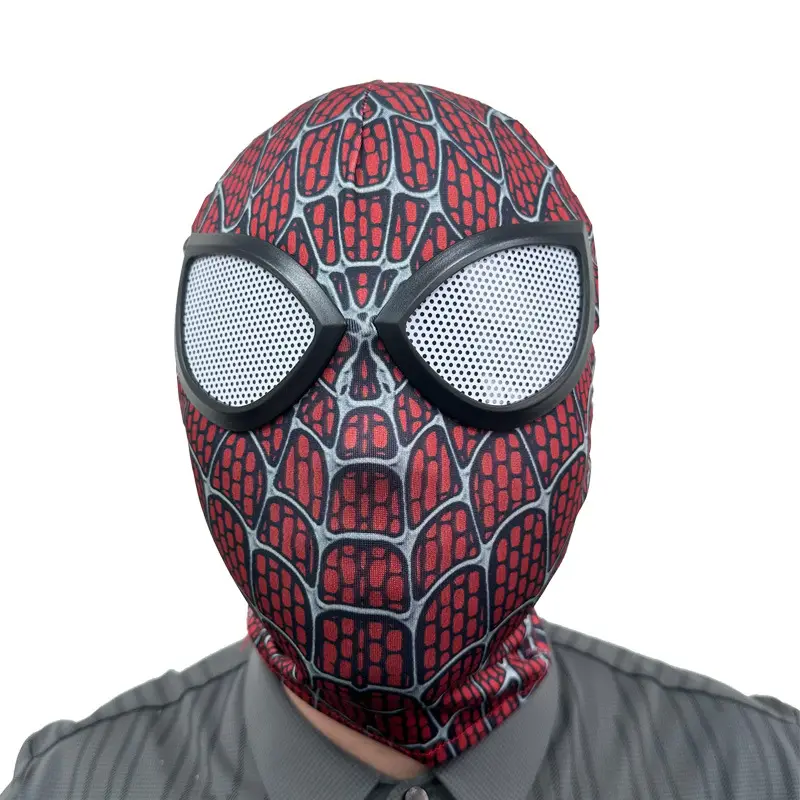 Spider-Man Mesh Headmask Red Mask Cosplay Hat - Image 5
