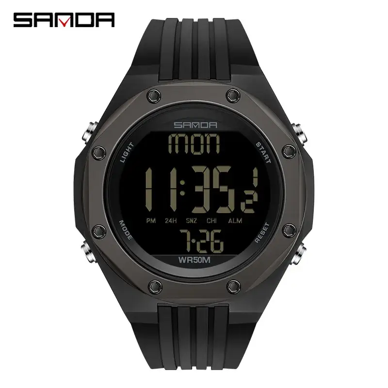 Sanda Digital Men's Watch Black 77WPM - Image 8