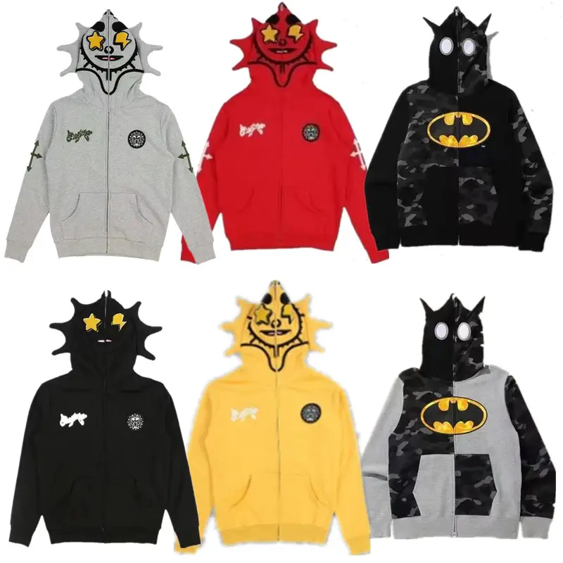 Batman Camo Hoodie Youth Casual Zipper - Image 7