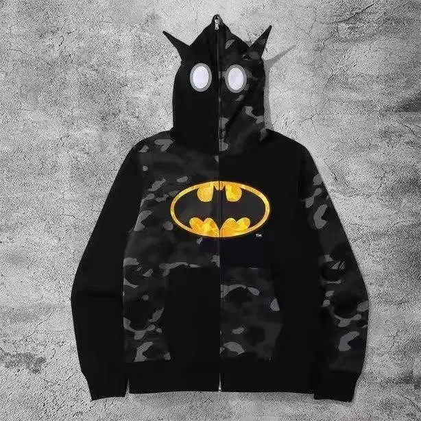Batman Camo Hoodie Youth Casual Zipper - Image 9