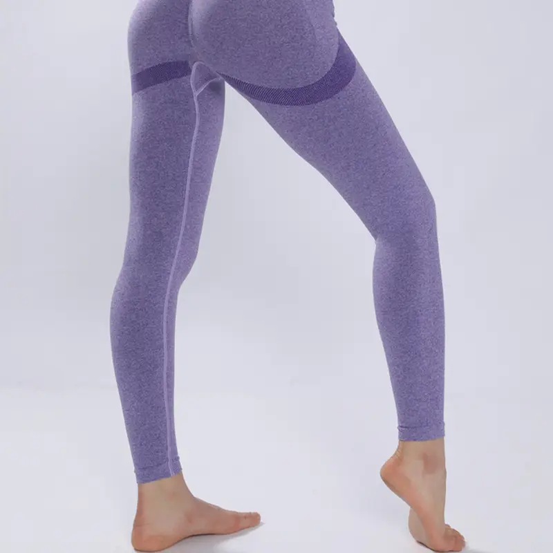 European & American Seamless Yoga Pants Large Size High Waist Fitness Leggings - Image 2