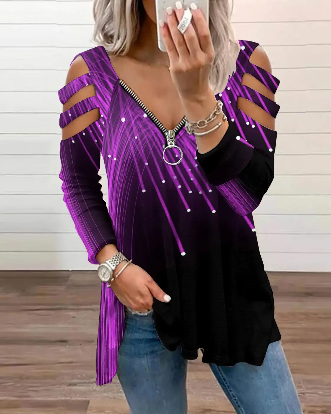 2024 Rugby Letter Print Long Sleeve Women's T-Shirt - Image 11