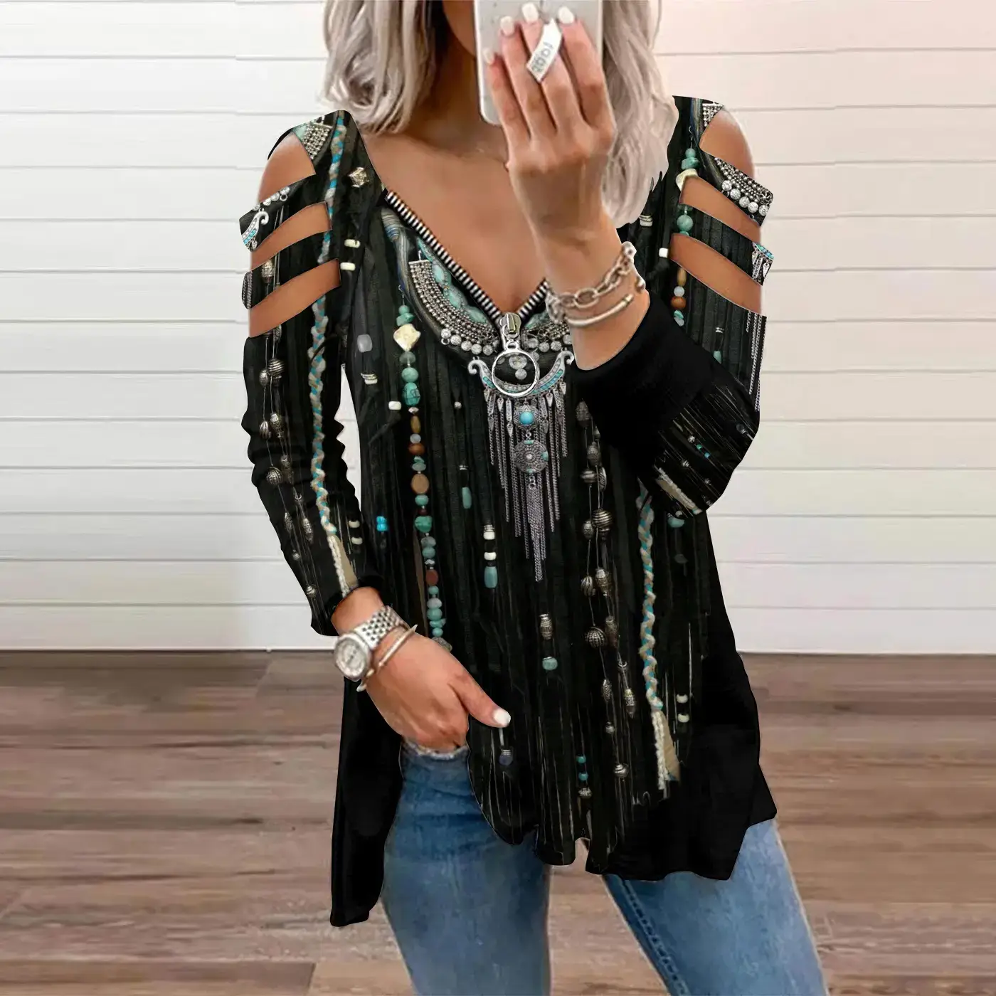 2024 Rugby Letter Print Long Sleeve Women's T-Shirt - Image 12