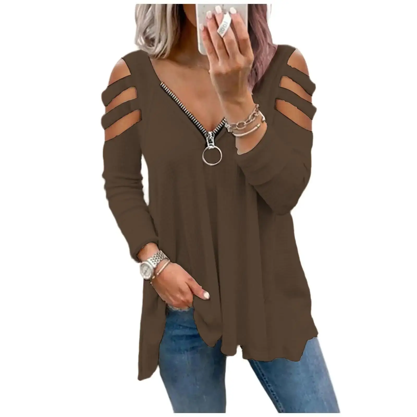 2024 Rugby Letter Print Long Sleeve Women's T-Shirt - Image 16