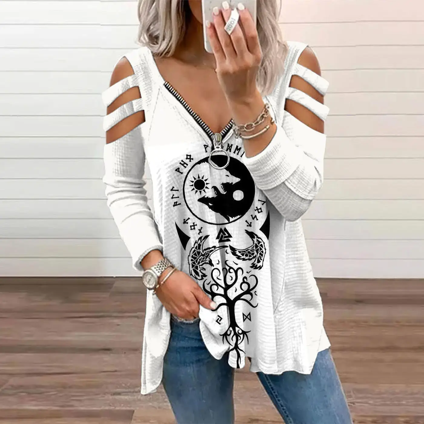 2024 Rugby Letter Print Long Sleeve Women's T-Shirt - Image 22