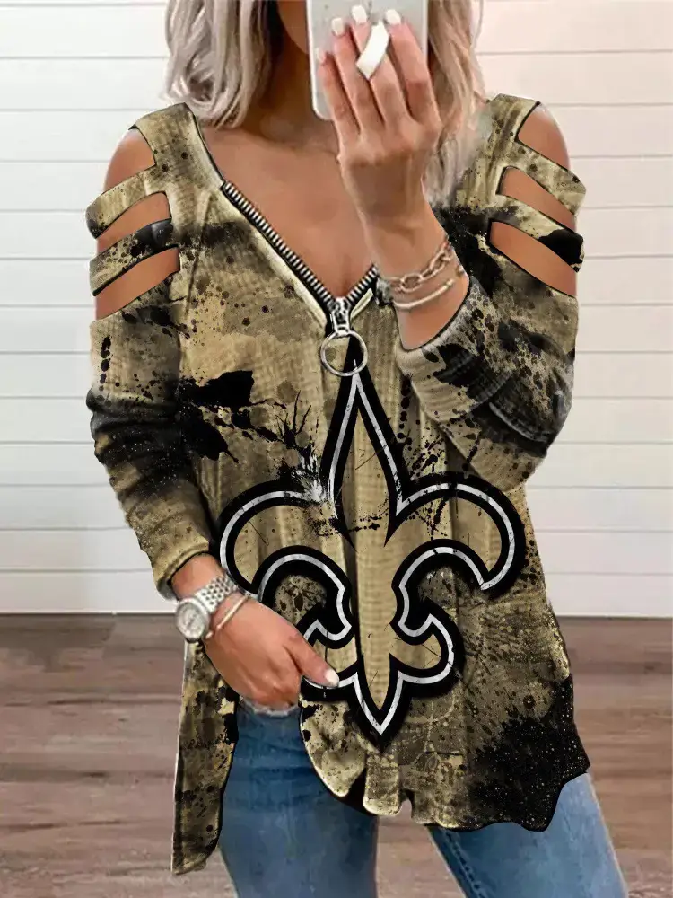 2024 Rugby Letter Print Long Sleeve Women's T-Shirt - Image 3