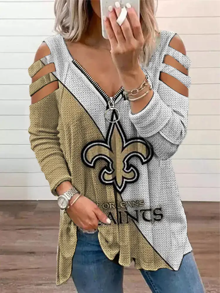2024 Rugby Letter Print Long Sleeve Women's T-Shirt - Image 5