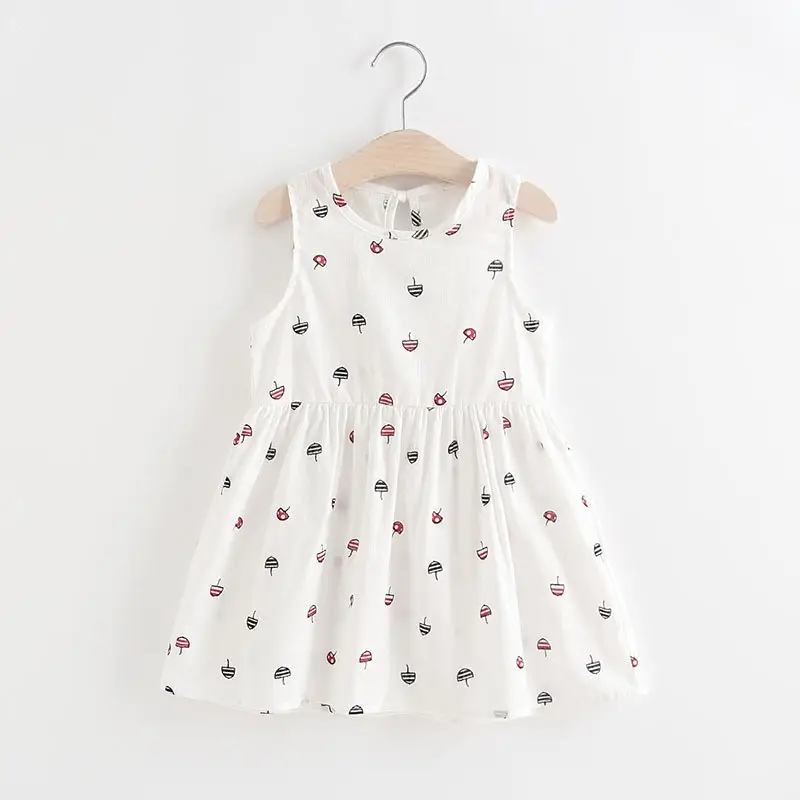 Spot 2022 Pink Cherry Girls Dress Cotton Princess Dress - Image 10