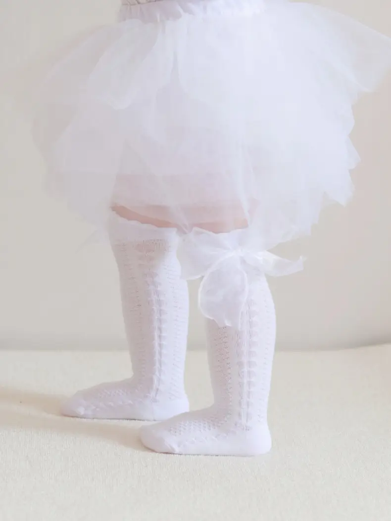 2025 Spring Baby Bow Mid-Calf Socks White Pink — feature 21