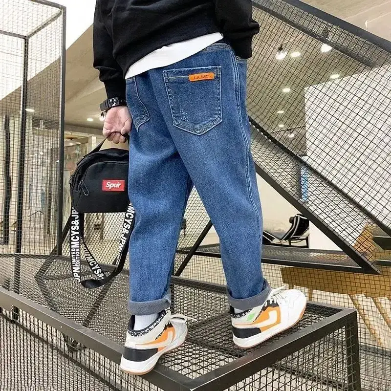 Boys Jeans Winter Velvet Spring Autumn Cross Border Wholesale — feature 10