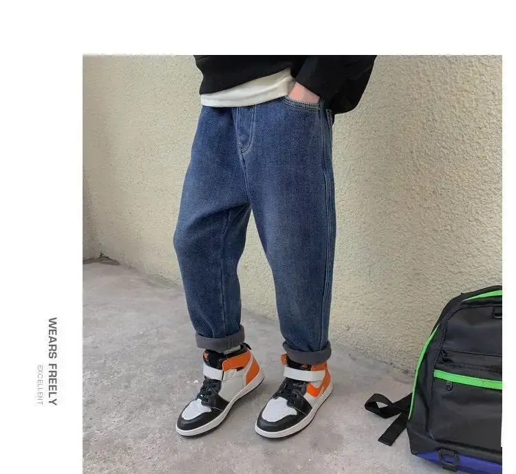 Boys Jeans Winter Velvet Spring Autumn Cross Border Wholesale — feature 12