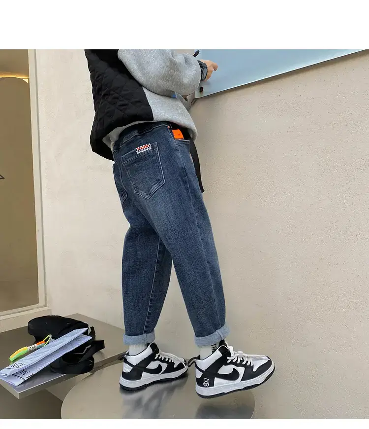 Boys Jeans Winter Velvet Spring Autumn Cross Border Wholesale — feature 20