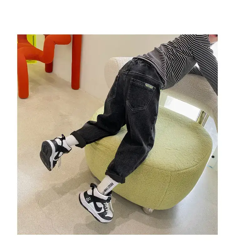 Boys Jeans Winter Velvet Spring Autumn Cross Border Wholesale — feature 21