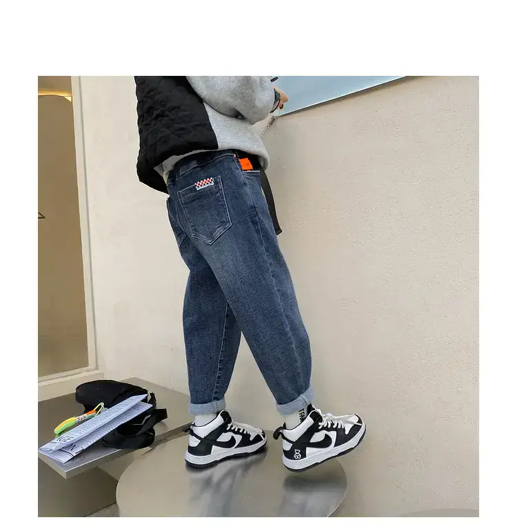 Boys Jeans Winter Velvet Spring Autumn Cross Border Wholesale — feature 29