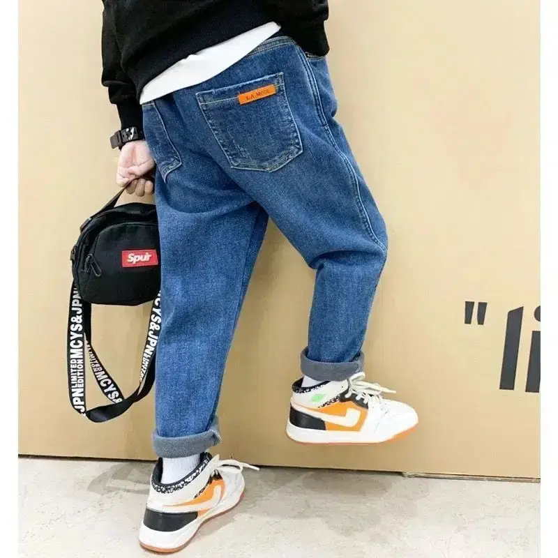 Boys Jeans Winter Velvet Spring Autumn Cross Border Wholesale — feature 3