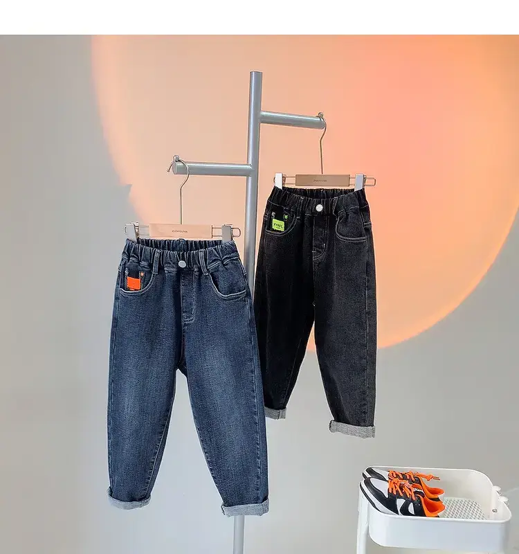 Boys Jeans Winter Velvet Spring Autumn Cross Border Wholesale — feature 30