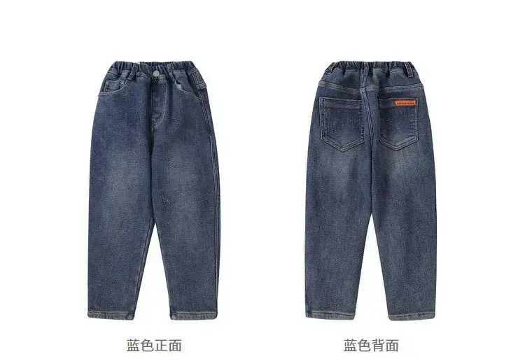 Boys Jeans Winter Velvet Spring Autumn Cross Border Wholesale — feature 4