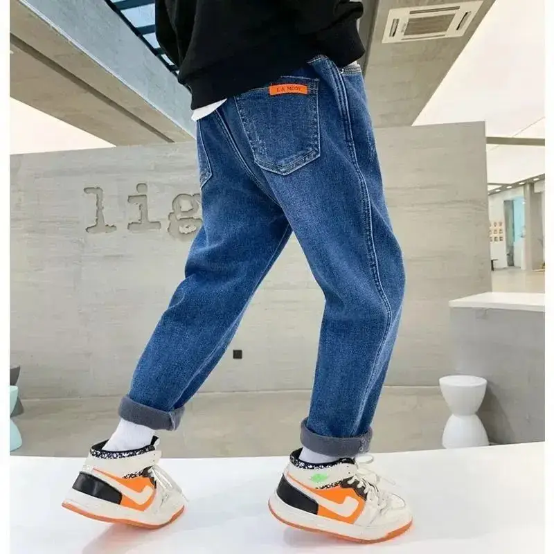 Boys Jeans Winter Velvet Spring Autumn Cross Border Wholesale — feature 7