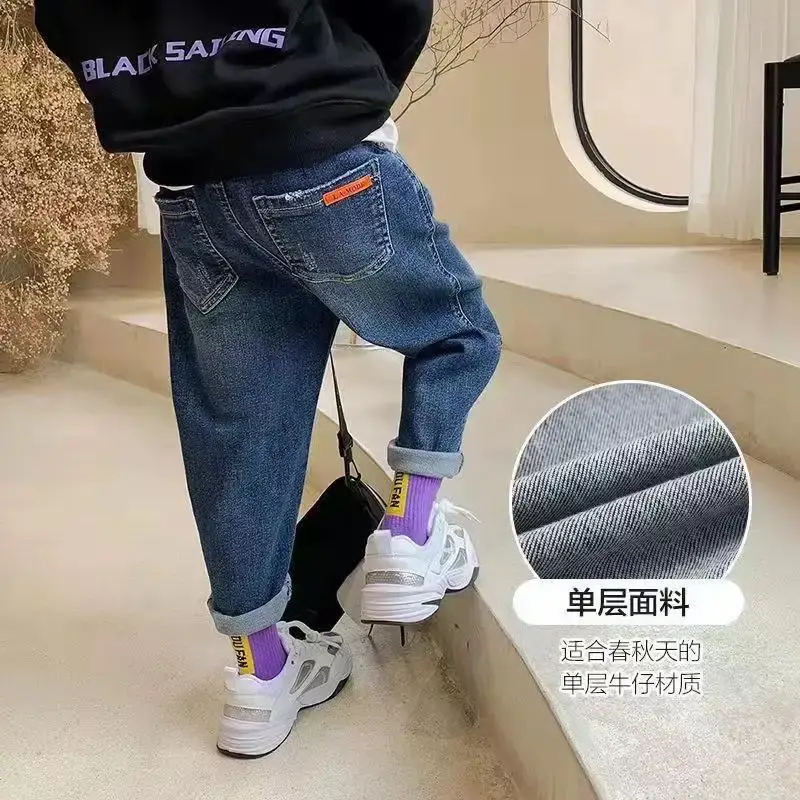 Boys Jeans Winter Velvet Spring Autumn Cross Border Wholesale - Image 5