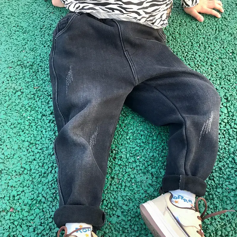 Boys Jeans Winter Velvet Spring Autumn Cross Border Wholesale - Image 6