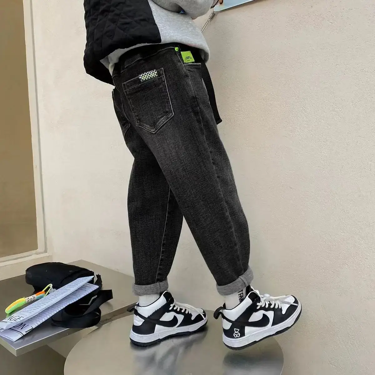 Boys Jeans Winter Velvet Spring Autumn Cross Border Wholesale - Image 7