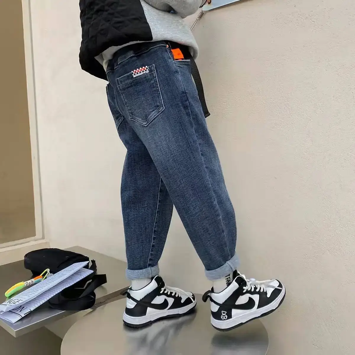 Boys Jeans Winter Velvet Spring Autumn Cross Border Wholesale - Image 8