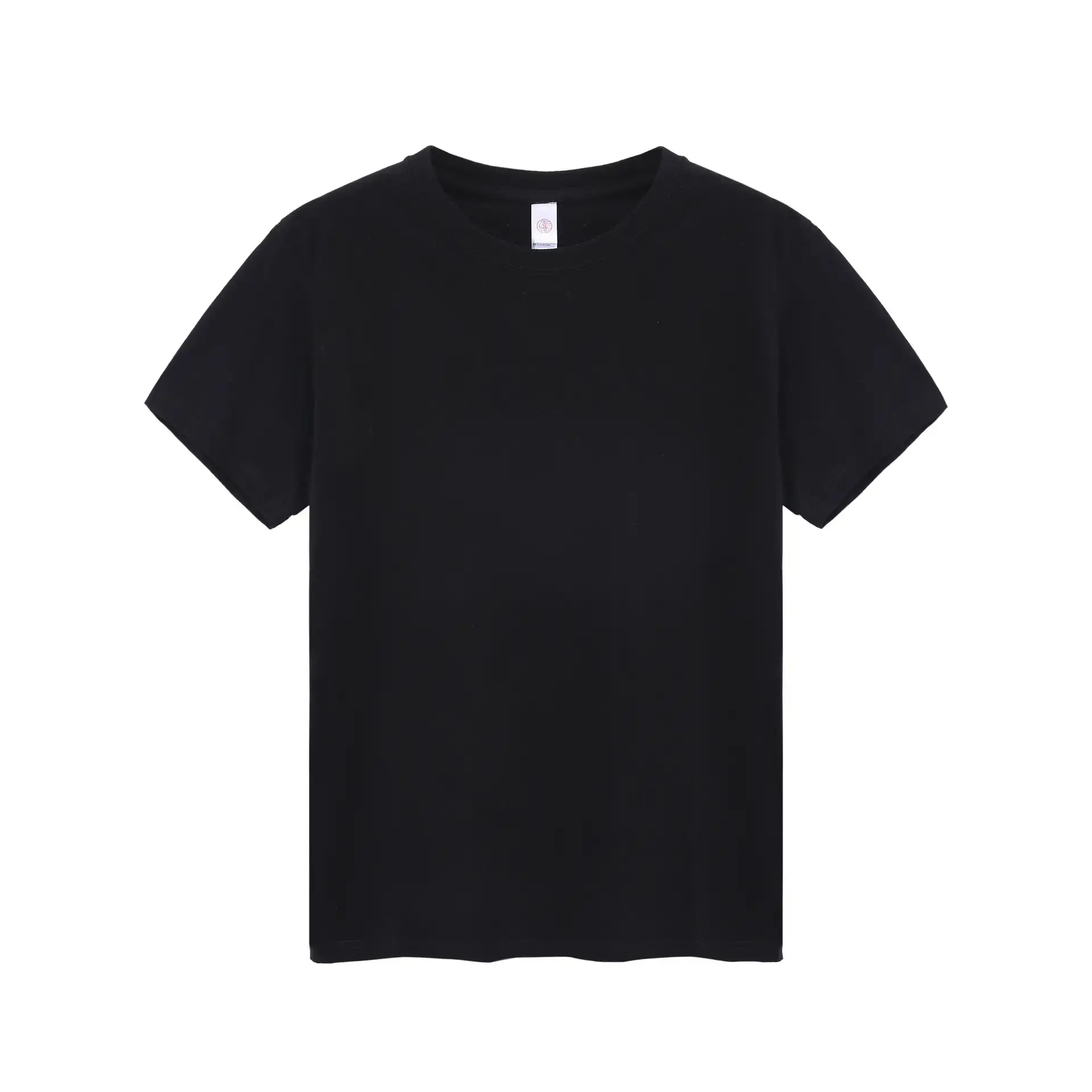 Women Navy Cotton T-Shirt Short Sleeve Loose Fit