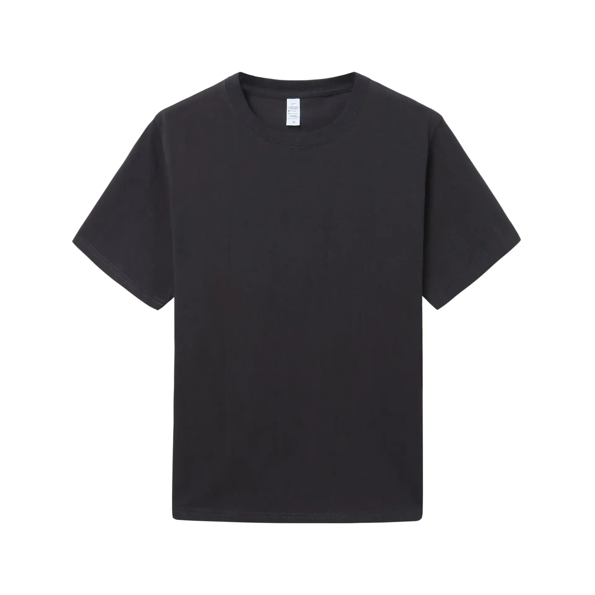 Women Navy Cotton T-Shirt Short Sleeve Loose Fit