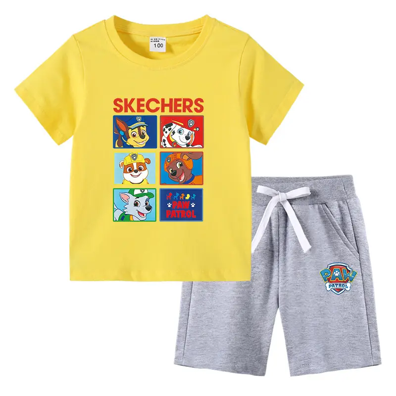 Skechers Cotton 2-Piece Boys Summer Suit Blue Black - Image 13