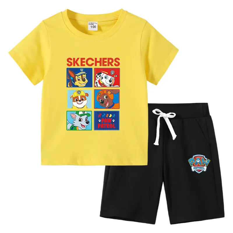 Skechers Cotton 2-Piece Boys Summer Suit Blue Black - Image 12