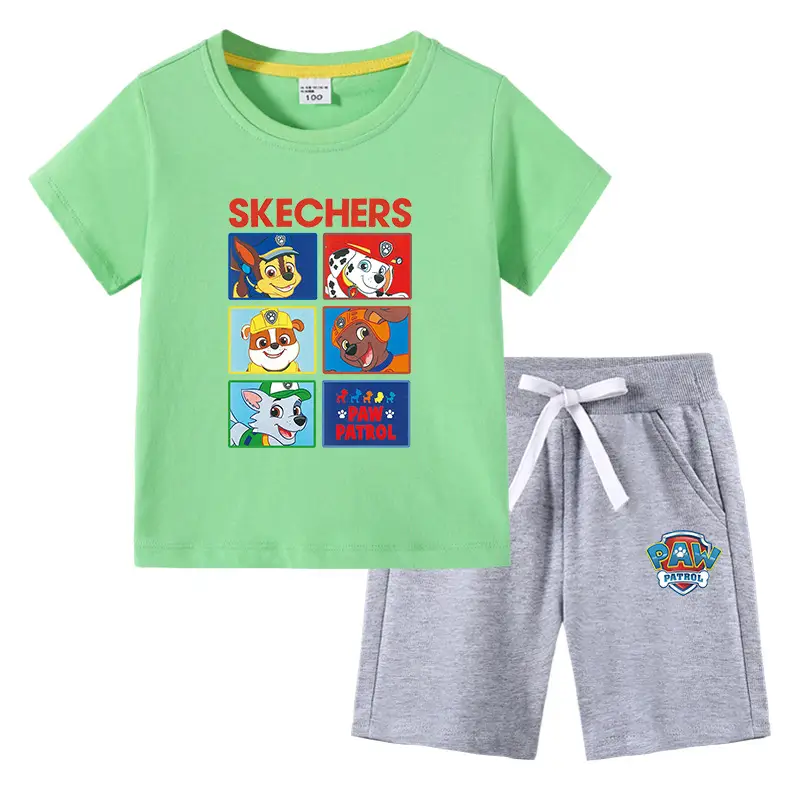 Skechers Cotton 2-Piece Boys Summer Suit Blue Black - Image 18