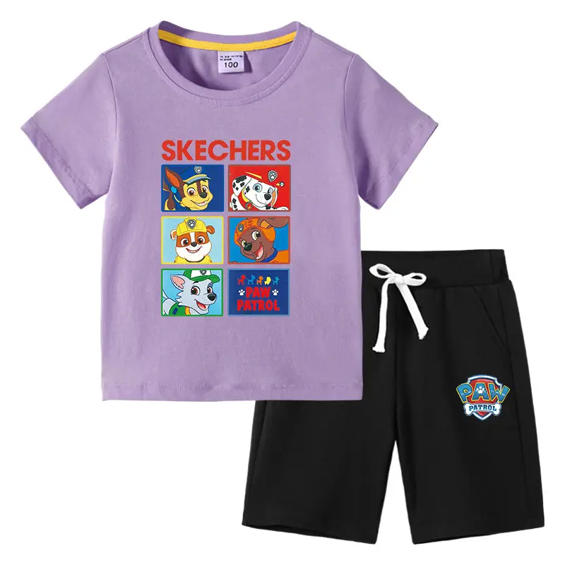 Skechers Cotton 2-Piece Boys Summer Suit Blue Black - Image 20