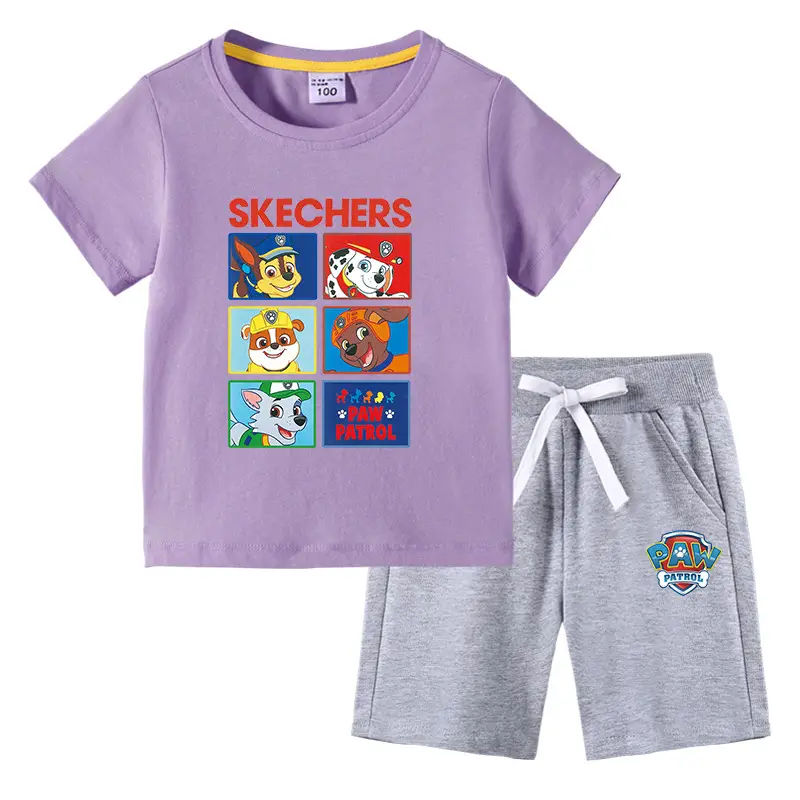 Skechers Cotton 2-Piece Boys Summer Suit Blue Black - Image 21