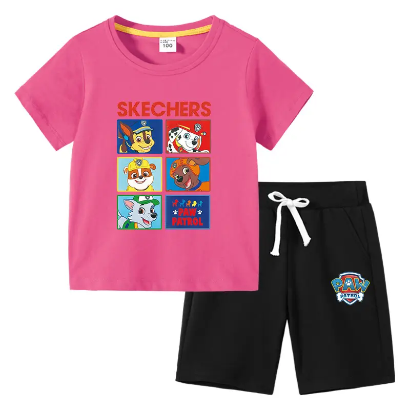Skechers Cotton 2-Piece Boys Summer Suit Blue Black - Image 22