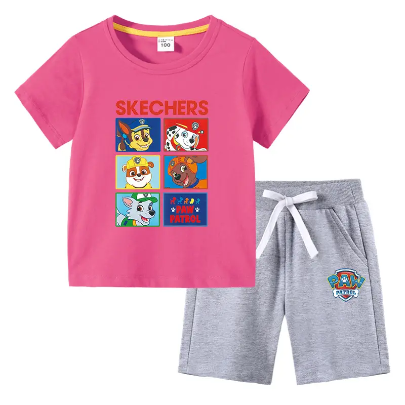 Skechers Cotton 2-Piece Boys Summer Suit Blue Black - Image 23